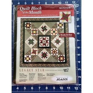 Joann Quilt BOM Legacy Star Limited Edition Month 6 RIGHT HAND OF FRIENDSHIP